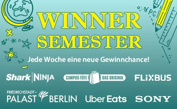 ISIC Winnersemester 2026 - Jede Woche eine neue Gewinnchance