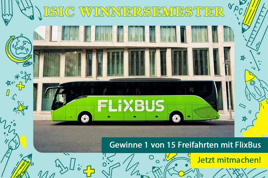 ISIC Winnersemester 2026: FlixBus Gewinnspiel