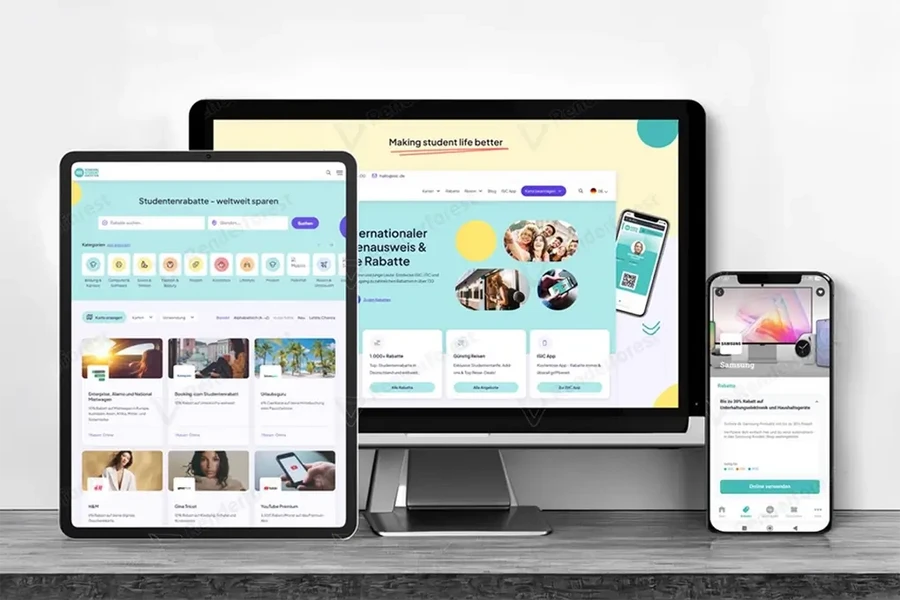 ISIC website mockup