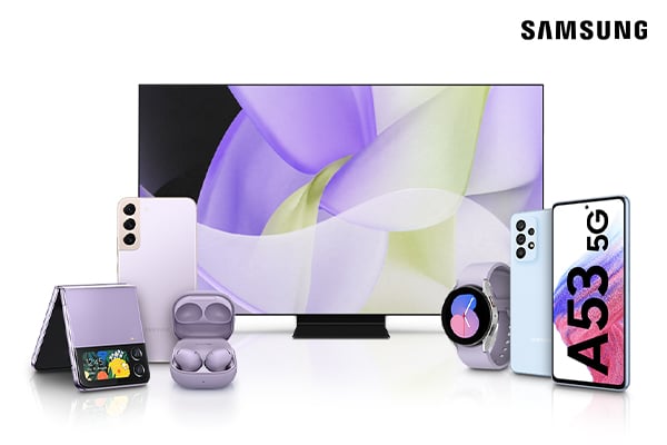 Verschiedene Produkte von ISIC Rabattpartner Samsung.