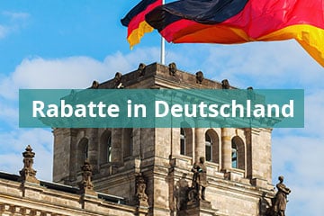 Deutscher Bundestag mit Deutschlandflagge- Symbolbild für Rabatte in Deutschland